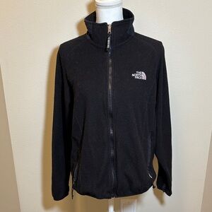The North Face Black Zip-Up Fleece Jacket with Logo